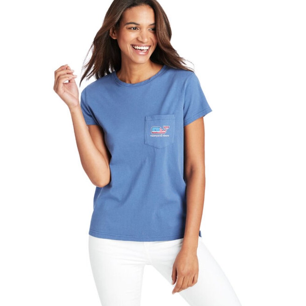 🥑 2/$40 [NWOT] VINEYARD VINES blue pocket logo T